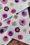 Sticker - Mini Dahlias - Matte waterproof vinyl